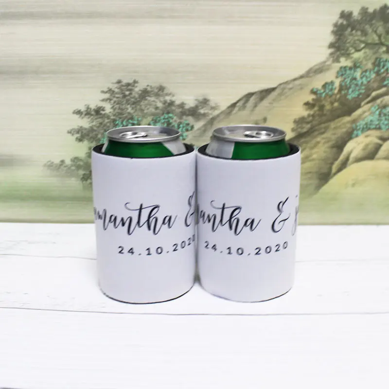 

120pcs Sublimated Beer Coolers Neoprene Wedding Gift Customize Promotional Cooler Bags Drink Sleeve Stubby Holders Australia