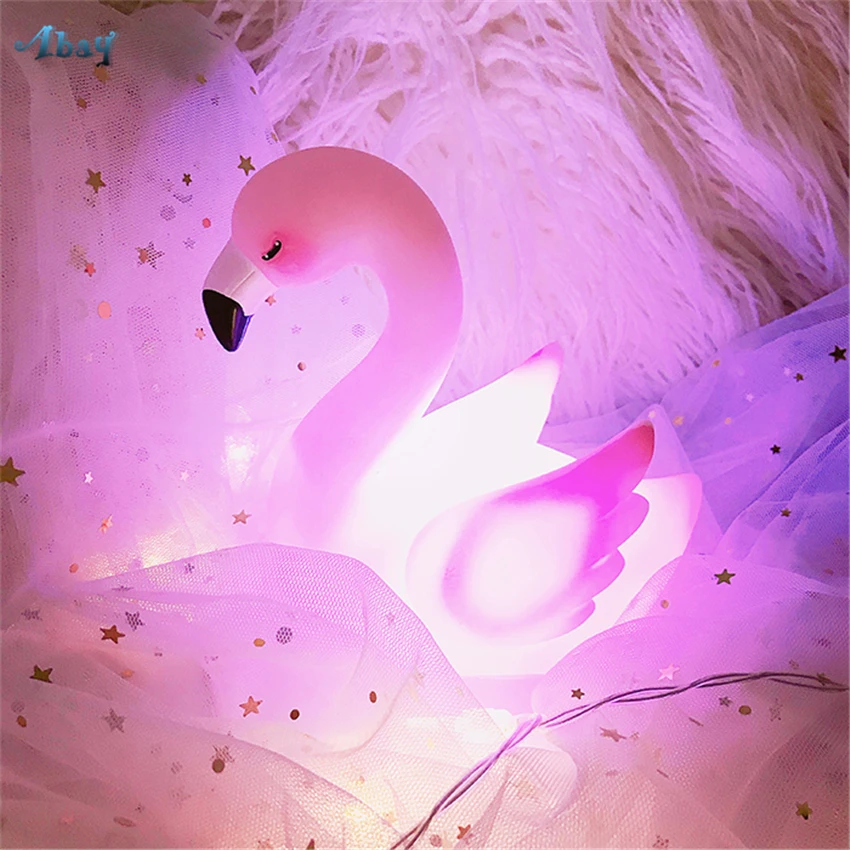 

Flamingo 3D Stereo Night Lights Children's Room Decoration Night Lamps Pink Princess Girl Birthday Gift LED Decoration De Maison