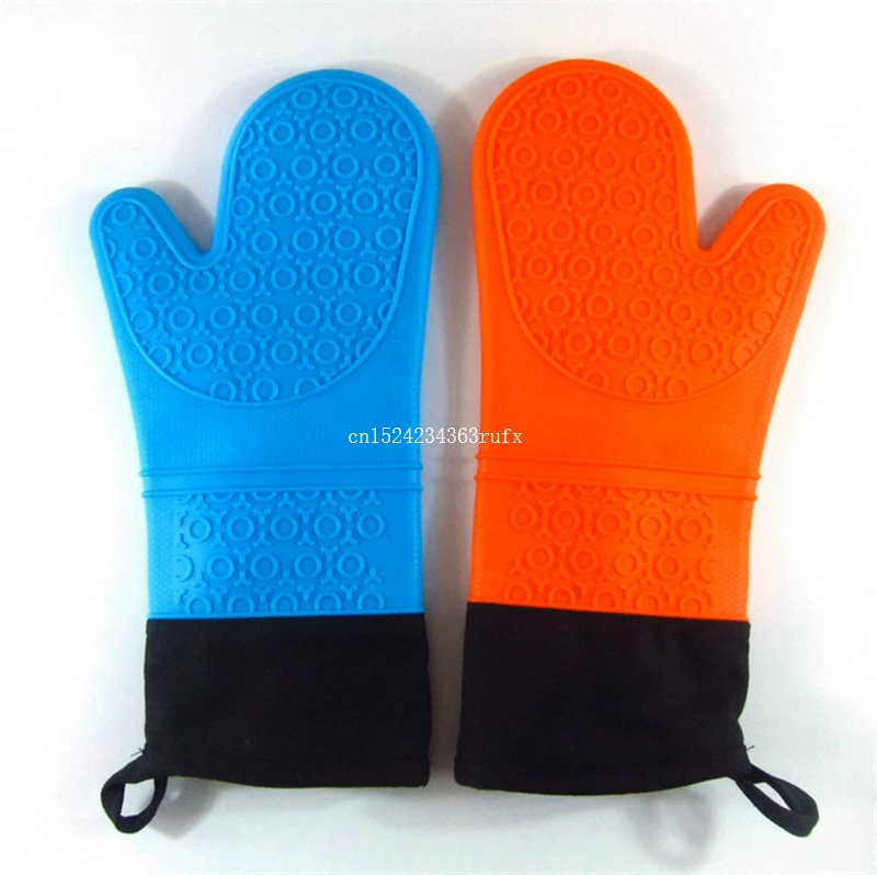 

50pcs(25pair) Thick Long Waterproof Heat Resistant Silicone Glove with Cotton Kitchen BBQ Cooking Baking Gloves