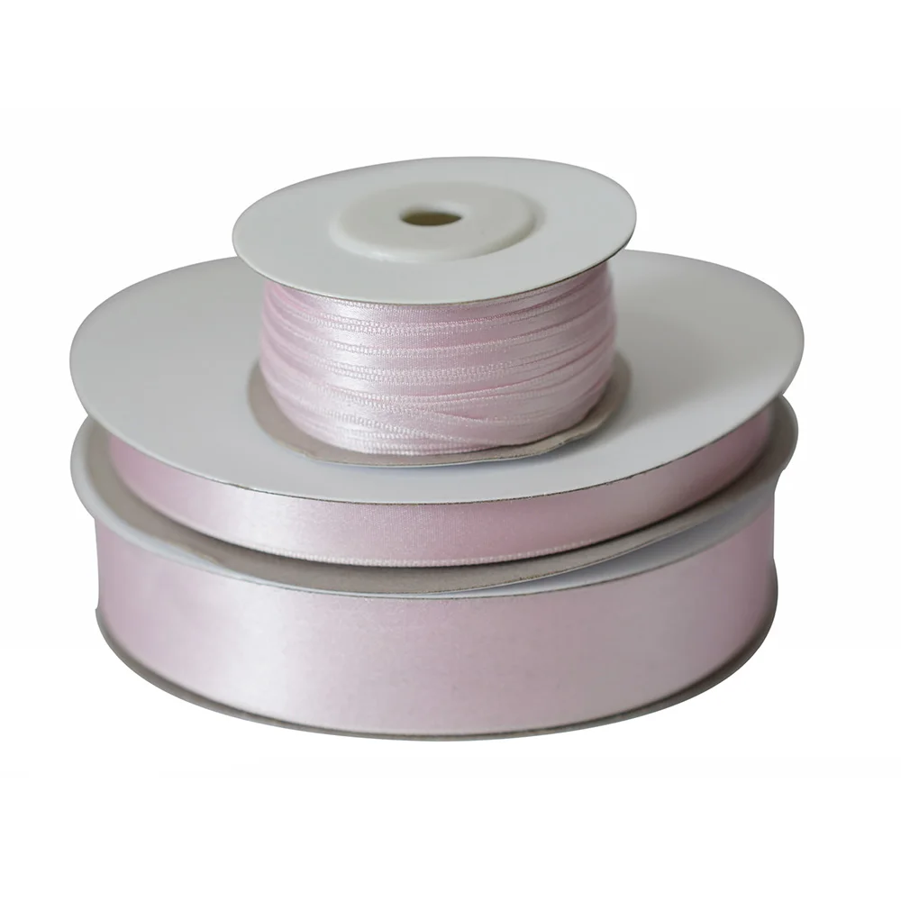 214 Pink 100% Real Pure Silk Ribbon for Embroidery Handcraft Double Face Satin Silk Tape 4/13/25mm,10m/roll