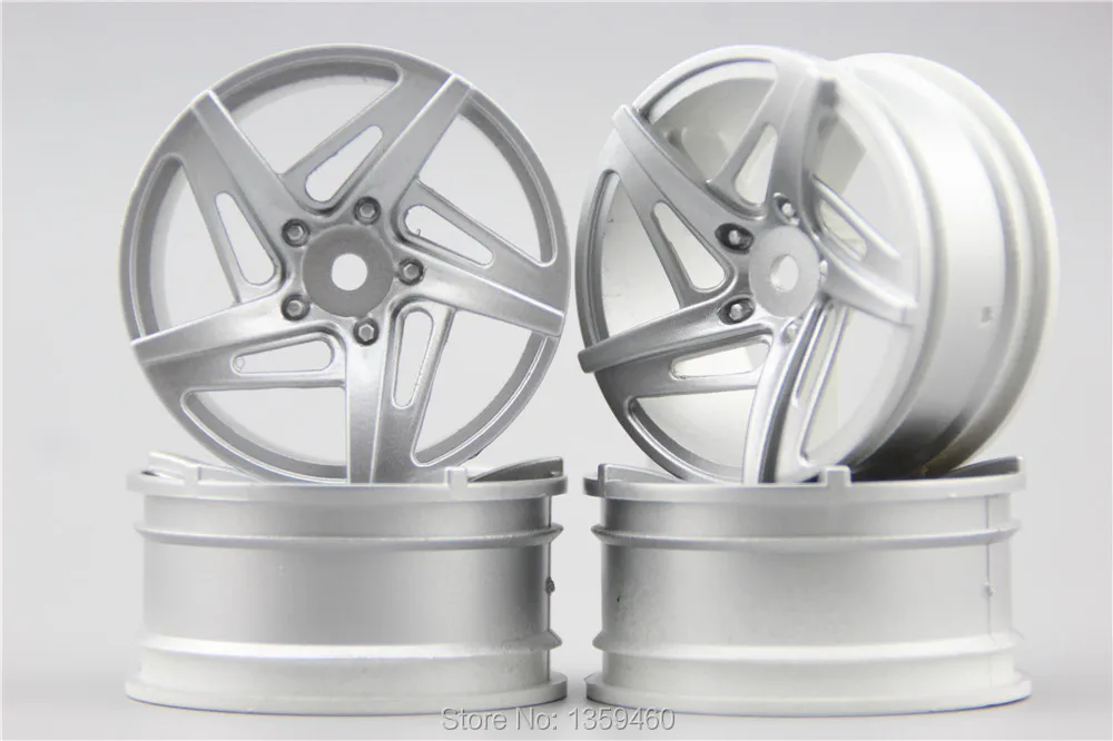 4pcs 1/10 Touring&Drift  Wheel Rim STARS(Painting Silver) 3mm offset  fits for 1:10 Touring&Drift Car 1/10 Rim 10833