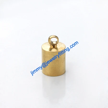 

2013 Jewelry findings raw brass End caps for laether cord clasp crimp end cap chain end caps 8*13mm