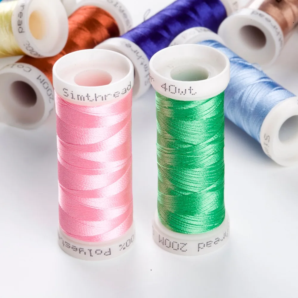 Simthread 63 Brother Colors Series Polyester Computer Machine Embroidery Thread For Brother Janome 300m*63 / Kit