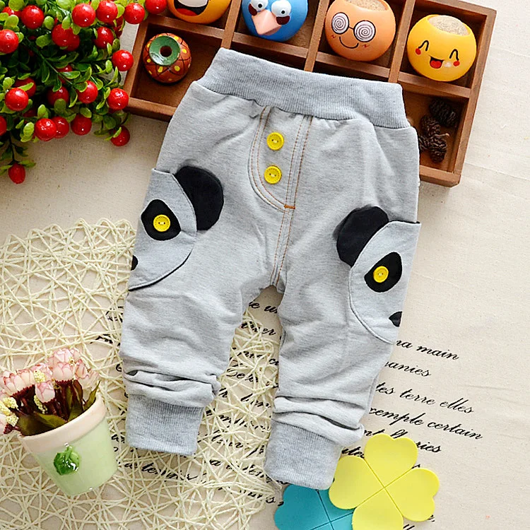 2016 new Spring Autumn Cartoon stickers cloth cotton good quality baby pants baby boy/girls pants 0-2 year children Harem pants