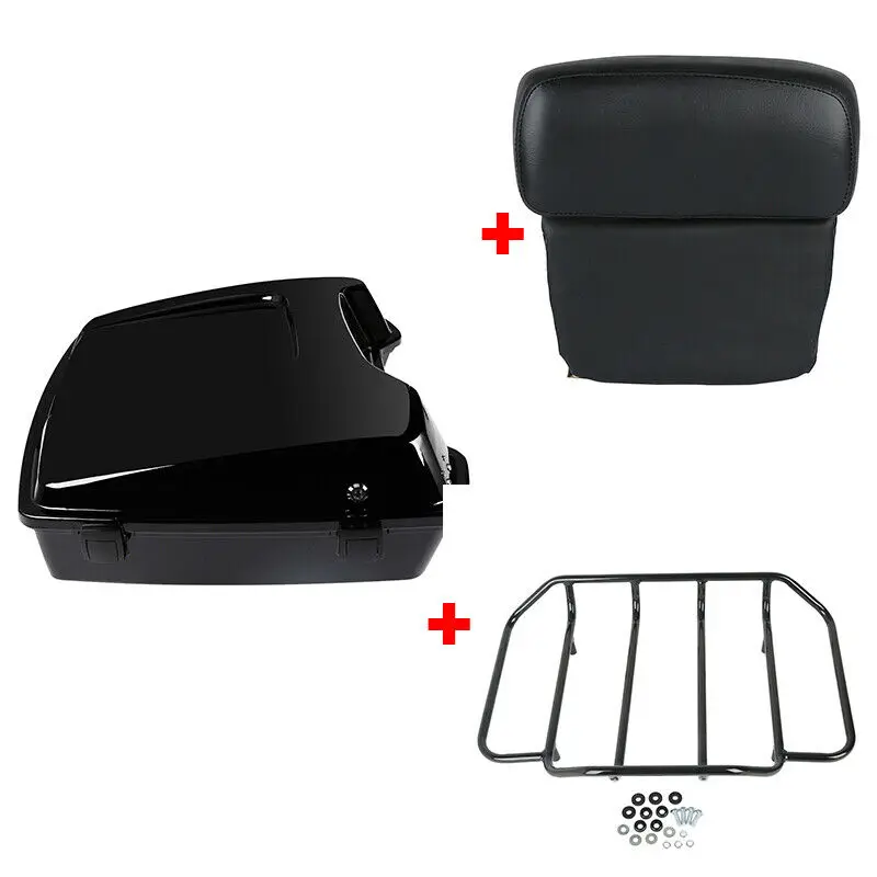 

Motorcycle Razor Pack Trunk Top Rack Backrest For Harley Tour Pak Touring Models Electra Street Glide Road King 1997-2013