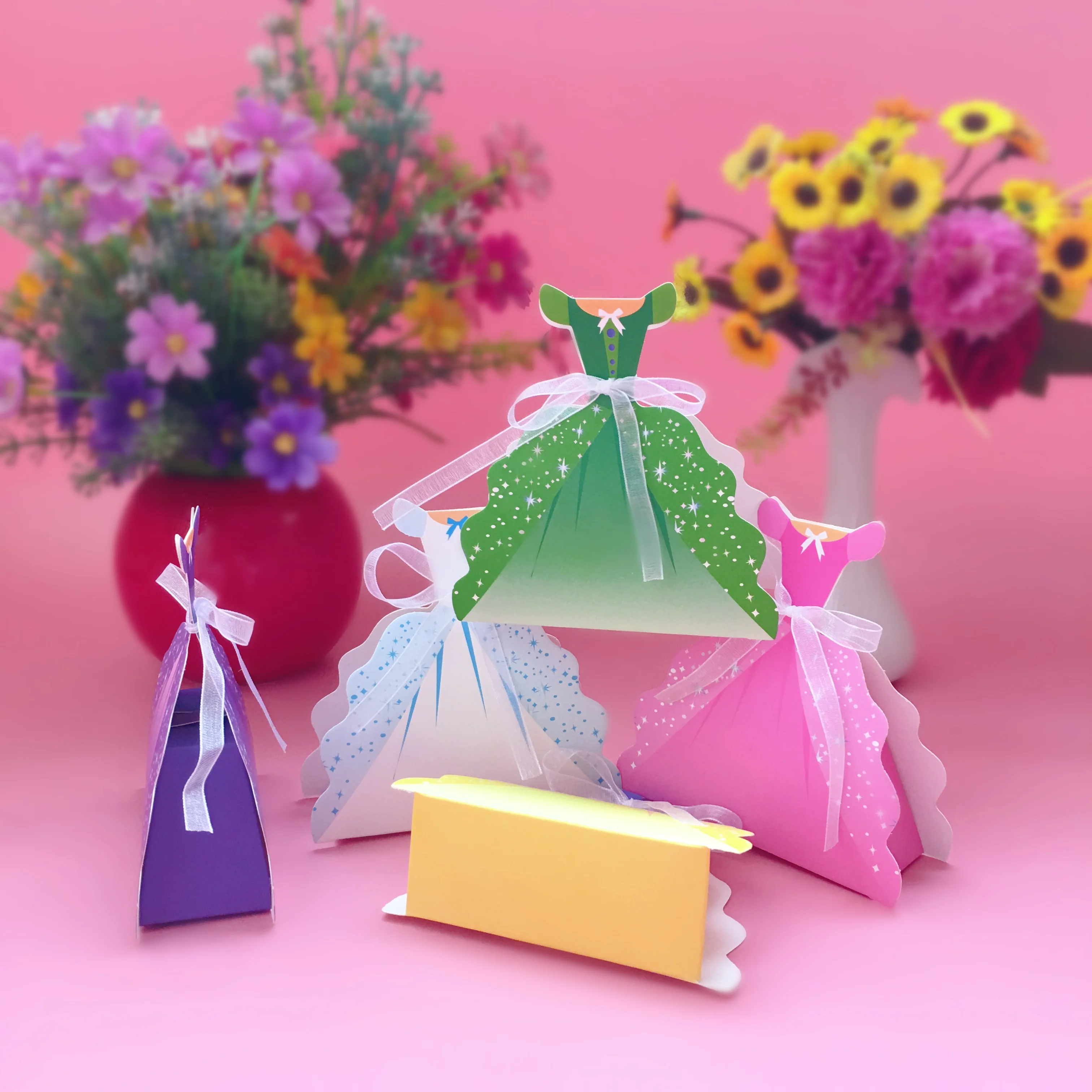 Wedding Gift Box Princess Candy Box Snow White Party Decorations Paper Candy Bag Baby Shower Kids Birthday Favor Boxes 50pcs