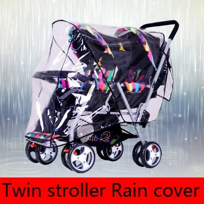 Universal Twin Baby Stroller Acessórios, Capa De Chuva, Canopy Rainshed, Prevenção De Areia, À Prova De Poeira