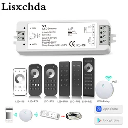 Przełącznik led ze ściemniaczem PWM bezprzewodowy RF 2.4G 4-Zone Touch zdalny inteligentny Wifi w domu przekaźnik DC12V 24V sterownik do jednokolorowa taśma led