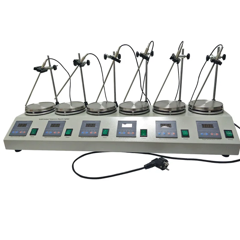 6 Heads Multi unit units Digital Thermostatic Magnetic Stirrer Hotplate mixer