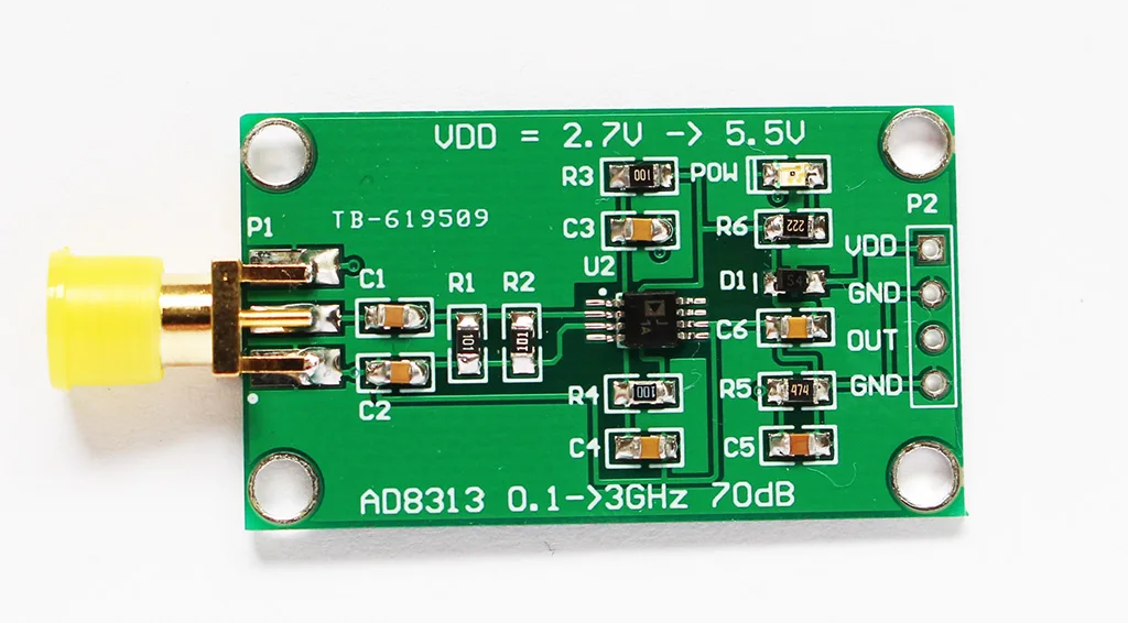 

AD8313 0.1 GHz to 2.5 GHz, 70 DB Logarithmic Detector/controller Module