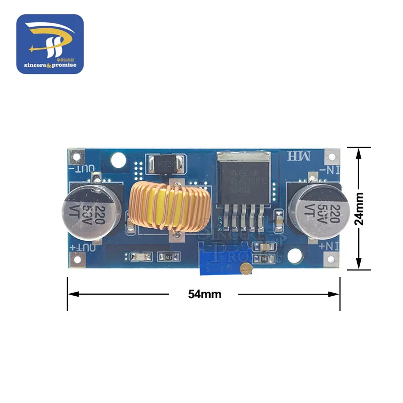 XL4005 5A 75W XL4015 DC-DC 4-38V to 1.25-36V 24V 12V 9V 5V Step Down Adjustable Power Supply Module LED Lithium Charger