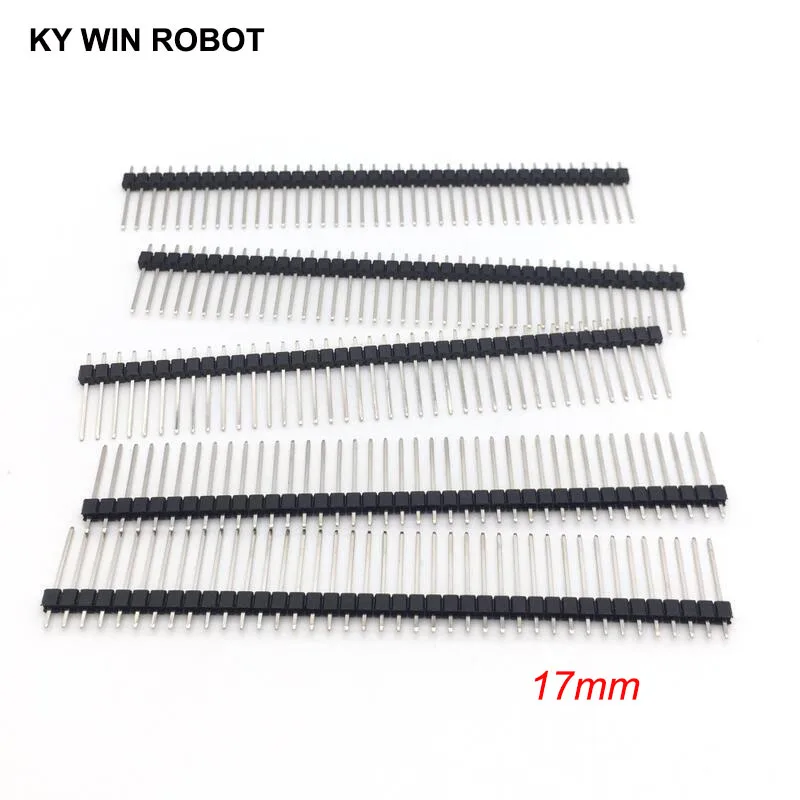10PCS Single Row Male 1*40 40Pin 2.54mm 1X40 17mm Height Long Breakable Pin Header