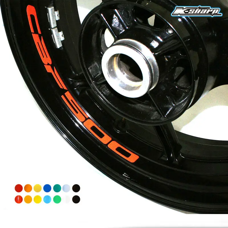 

8 X CUSTOM INNER RIM DECALS WHEEL Reflective STICKERS STRIPES FIT HONDA CBF 500