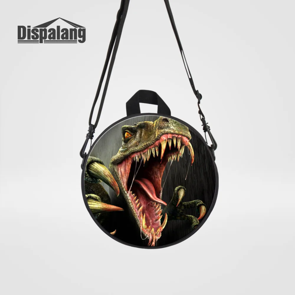 

Dispalang 9-Inch Kids Dinosaur Backpacks For Women Animal Print School Bags For Boys Girls Children Round Shoulder Bag