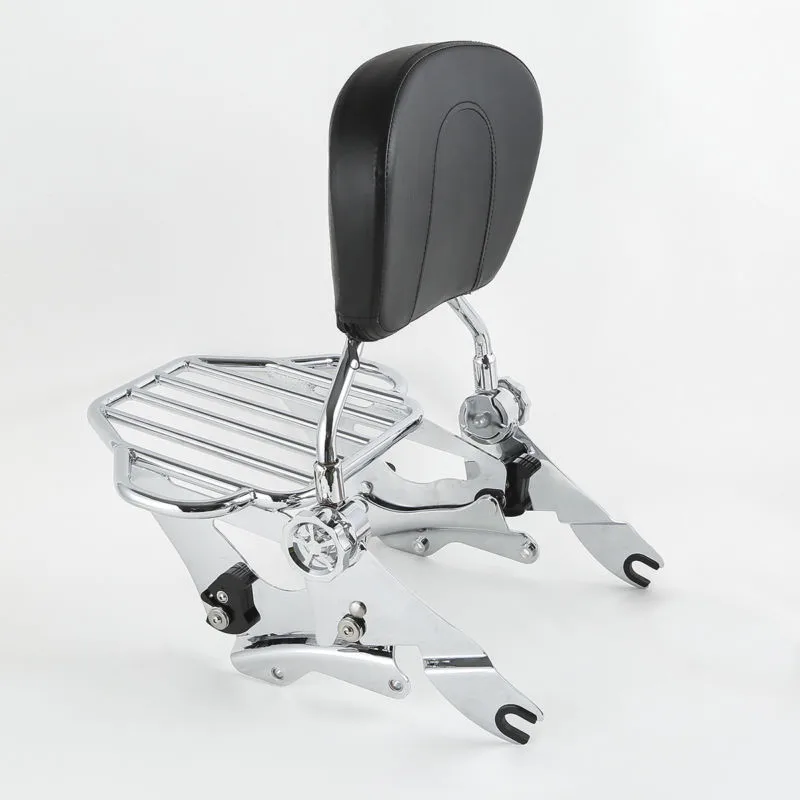 Motorcycle Backrest Sissy Bar Luggage Rack & Docking Kit For Harley Touring Road King Electra Street Glide 2014-2022