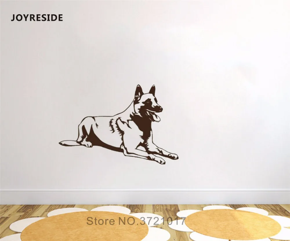 

JOYRESIDE Dog Wall German Shepherd animal Decal Vinyl Sticker Decor Kids Children Bedroom Living Room Interior Design Mural A246