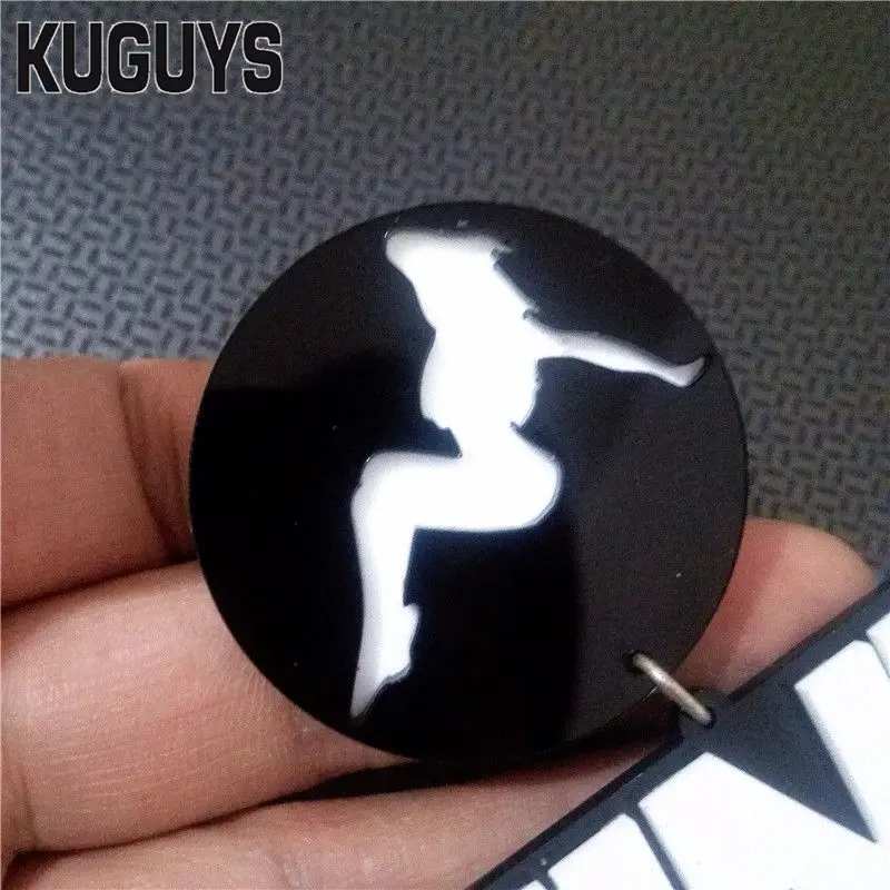 KUGUYS Super Big Acrylic Letters Large Drop Earrings for Women HipHop Rock Girls Accessories Fashion Jewelry