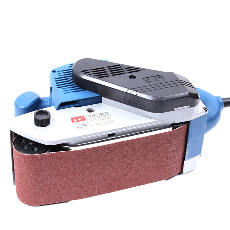 100*610mm Belt Sander 1200W High Power Woodworking Sander 100*610mm Sandpaper Grinder (Including Dust Bag)