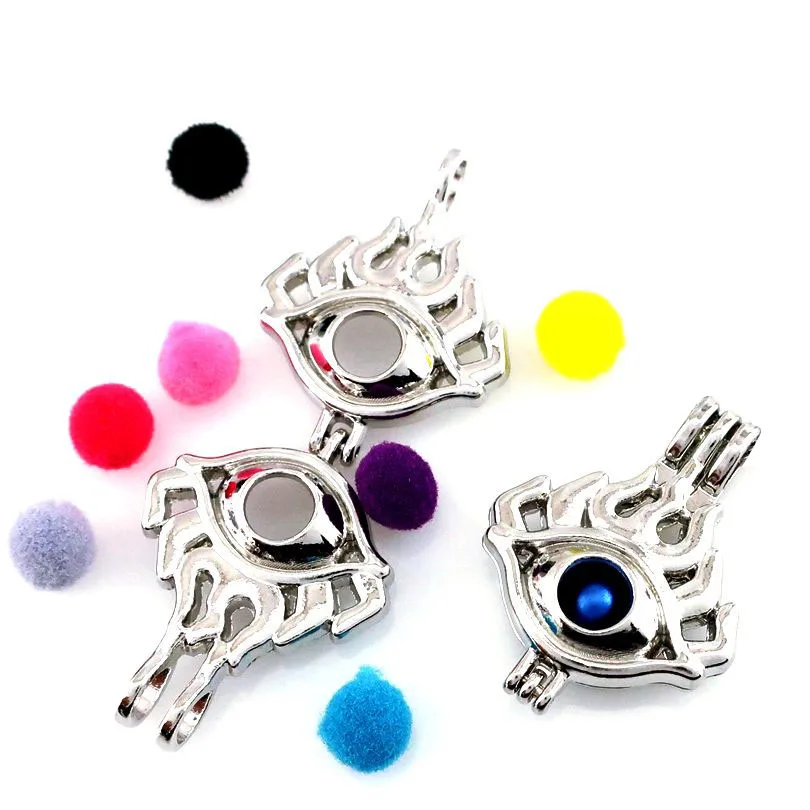 5Pcs Mixed Pendant Round Animals Bowknot Cage Diffuser Perfume Locket Pendant For DIY Jewelry