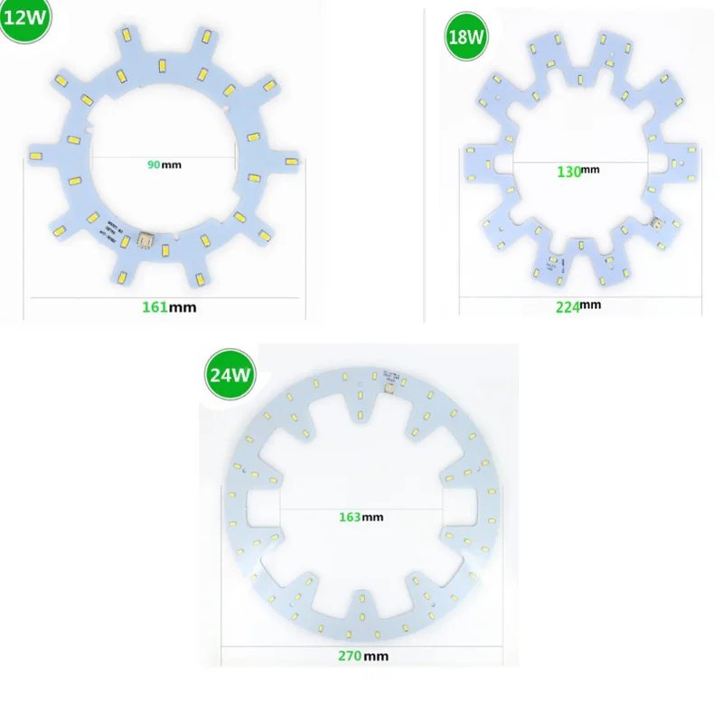 12W 18W 24W Radar Ceiling Fixture LED Ring Panel Circle Lights 5730 LED Ceiling Board Circular Lamp With Magnet Screw + Driver