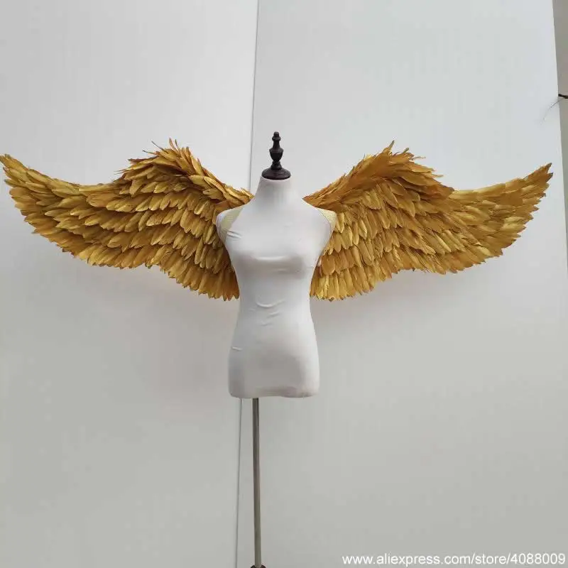 High quality gold angel wings 180cm Beautiful silver fairy wings for Dance window display DIY deco props