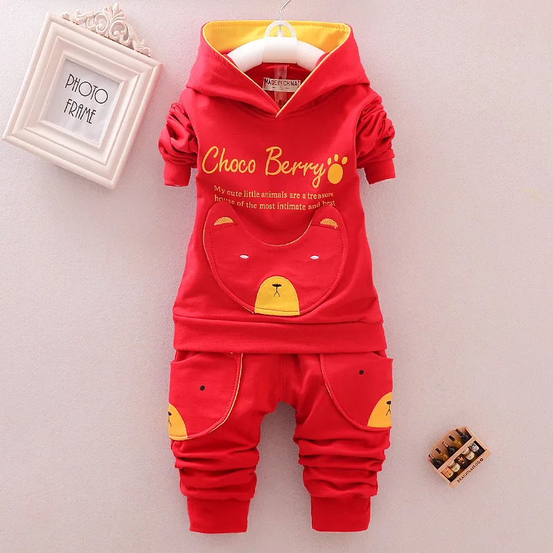 Fashion Children Boys Girl Cartoon Suits Baby Cotton Hoodies Pants 2Pcs Sets Spring Autumn Clothes Toddler Tracksuits