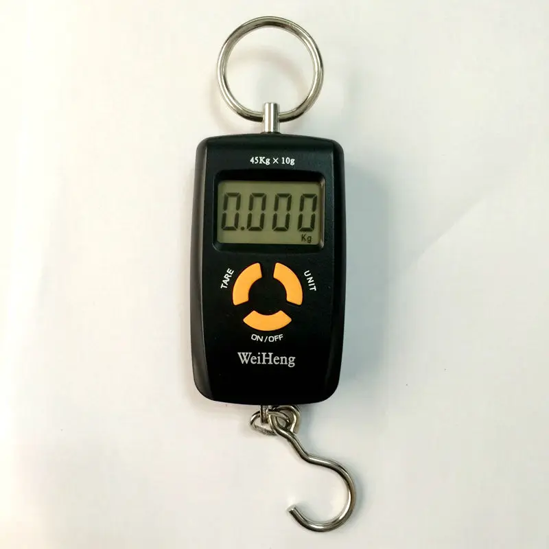 Brand Electronic Fishing Hook Scale 45kg 5g Mini Pocket Digital Luggage Scales LCD Hanging Weight Balance Plam Kitchen Steelyard