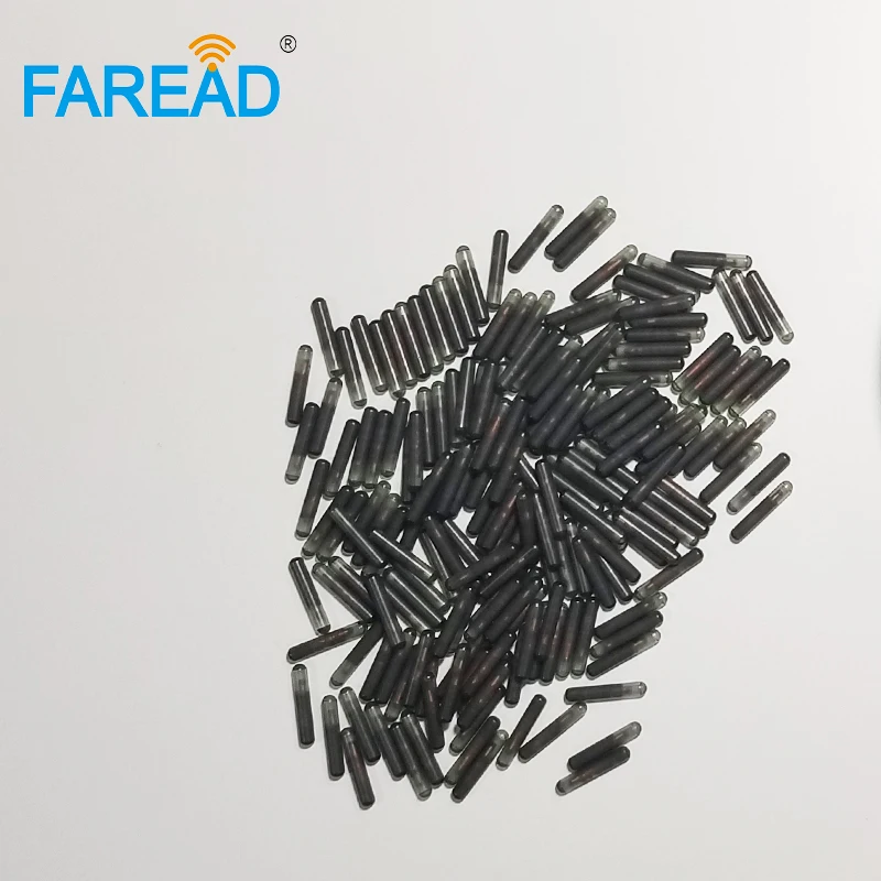 FAREAD x60pcs international standard 2.12*12mm bioglass Glass tag FDX-B EM4305 chip veterinary Pet fish arowana Microchip