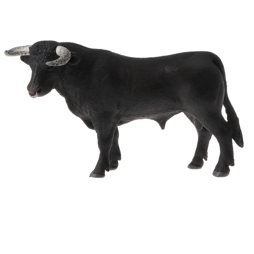 

Black Bull Wildlife Animal Figurine Toy, Science Teaching Model, Home Decor Birthday Gift