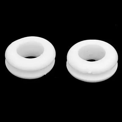 Rubber Ring Sealing Grommet Electrical Wiring Gasket White 10mm Inner Dia 100pcs