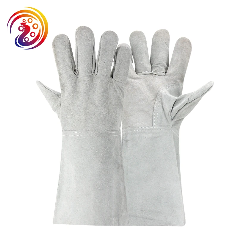 

OLSON DEEPAK Cow Split Leather Barbecue Carrying Factory Gardening Welding Protective Work Gloves HY032