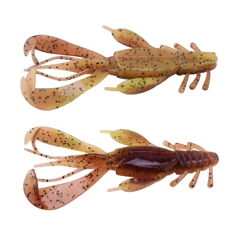 2Pcs Shrimp Soft Baits Fishing Lures 100mm 10.5g Easy Wobblers Crankbaits for Carp Bass Fishing tackle Artificial Silicone Lure
