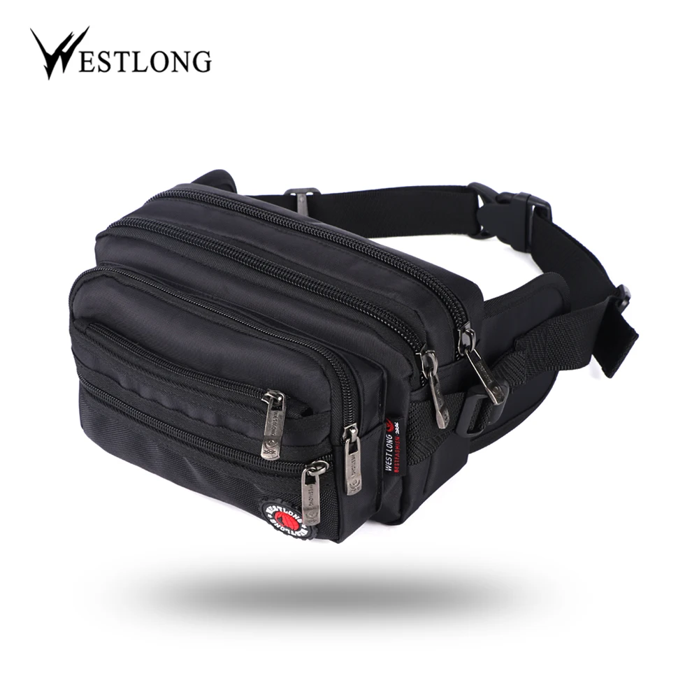 Saszetka biodrowa Casual Functional Fashion Men Waterproof Fanny Pack Women Belt Bum Bag Male Phone Wallet Pouch Bags Unisex 98011