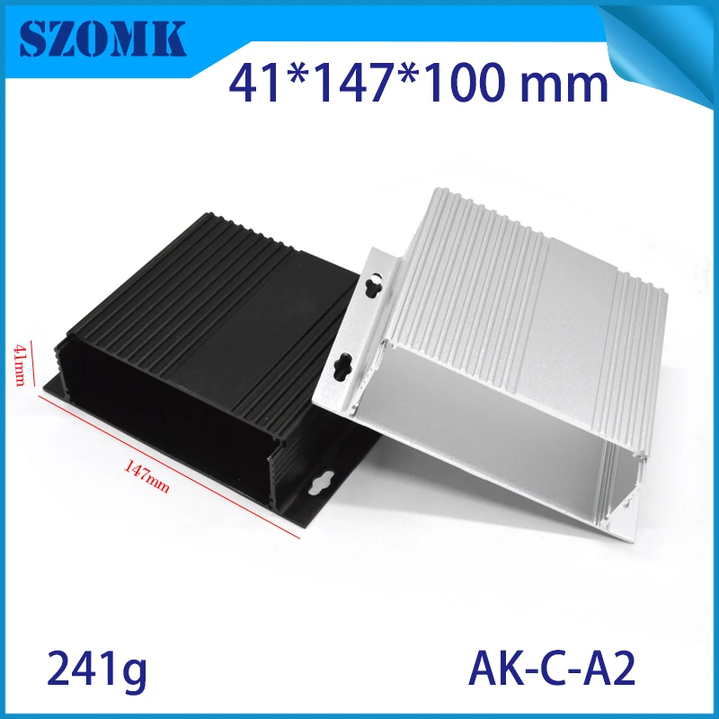 

10 Pieces a lot Aluminum extrusion enclsoure/Controller enclosure /power supply enclosoure 41x147x100mm szomk aluminum housing