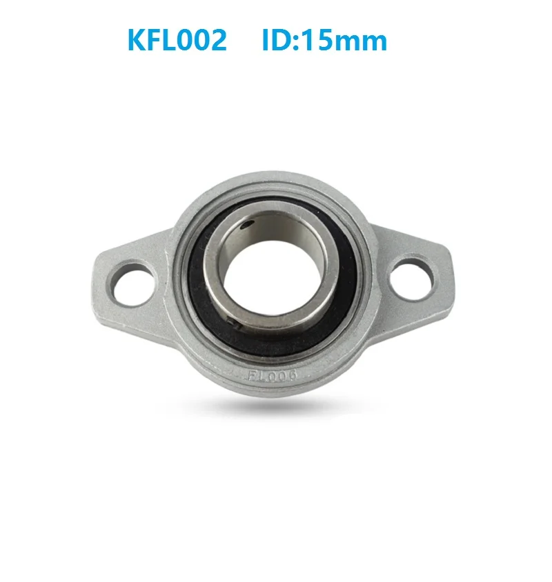 

100pcs/lot KFL002 15mm Bore Diameter Zinc Alloy Bearing Units 15 mm Flange Pillow Block Bearing For CNC FL002