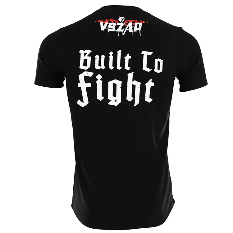 VSZAP odzież MMA koszule Rashguard Fitness warstwa podstawowa dopasowane podnoszenie ciężarów męskie koszulki spodenki Muay Thai Boxe