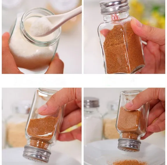 1PC Glass Spice Jar Storage Bottles Kitchen Tools Nuts Seasonings Tea Container Porta Tempero Mason Jar LF 094
