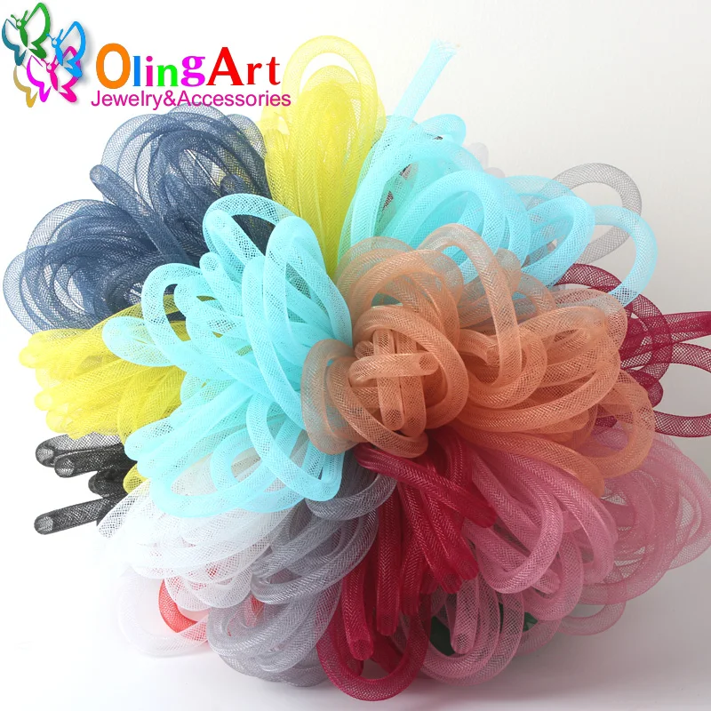 OlingArt 4mm 5M/Lot Wholesale Colorful Mesh Bracelet Jewelry DIY Fitting With Crystal Stones Filled Necklace Choker