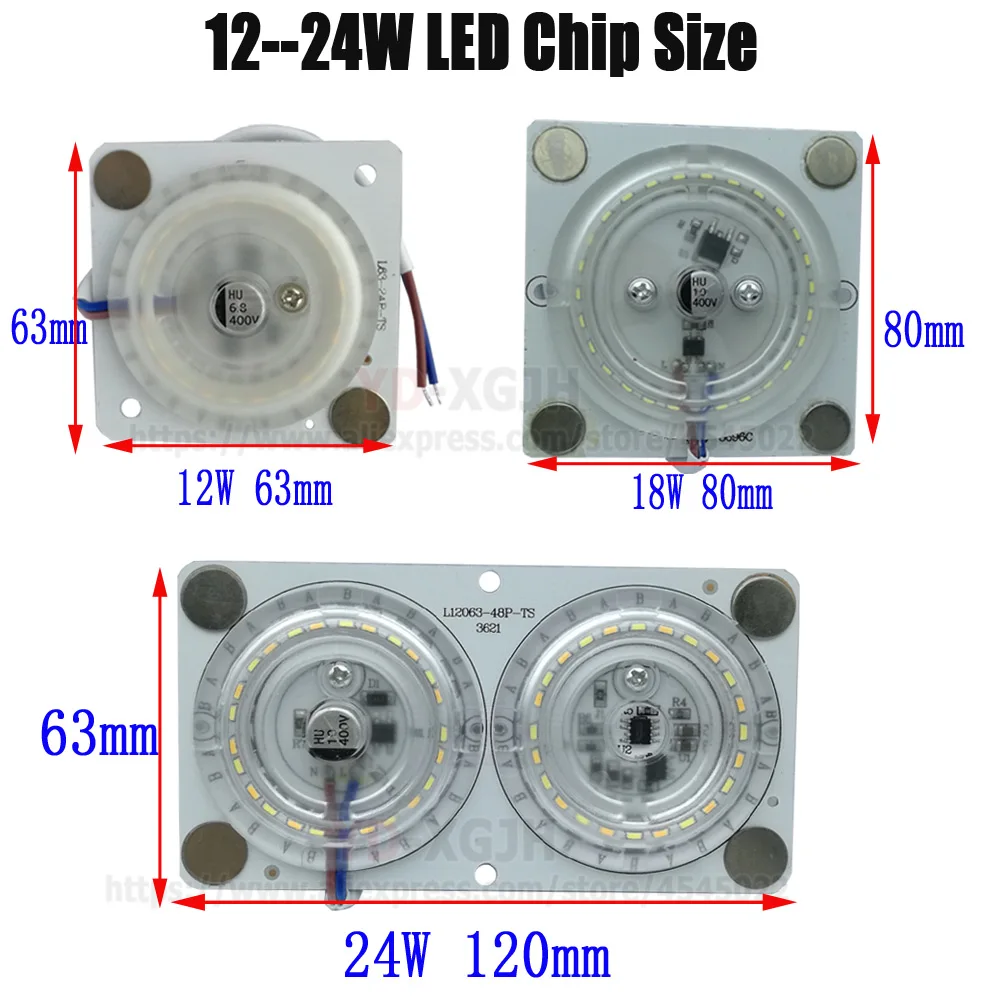 Moduł źródła światła Led SMD2835 AC220V 12W18W24W36W dla 12 18 24 36 W LED lampa sufitowa zamiennik źródło światła wymienić akcesoria