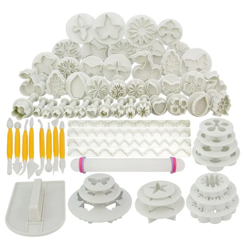 Sugarcraft Cake Decorating Tools Fondant Plunger Cutters Cake Tools Cookie Biscuit Cake Mold Bakeware Accessories K343