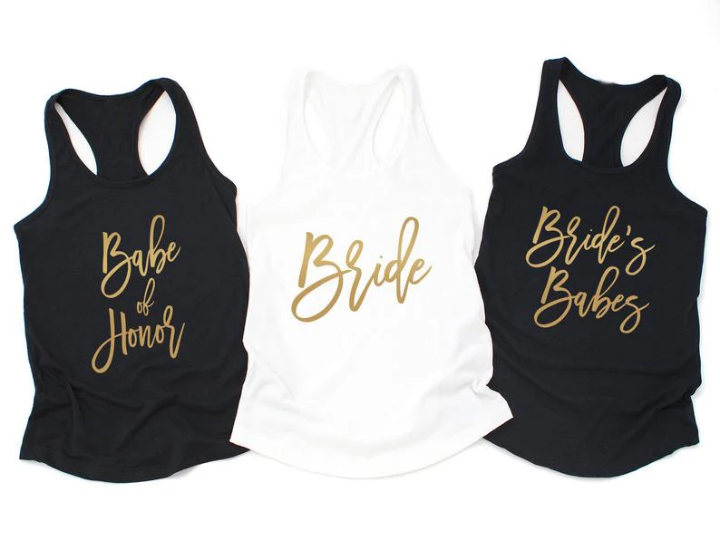 

Vest Brides Babes Bachelorette Party Tank Tops Casual Bride's Babes Funny Stylish Summer Sleeveless Bachelorette Vest Camisetas