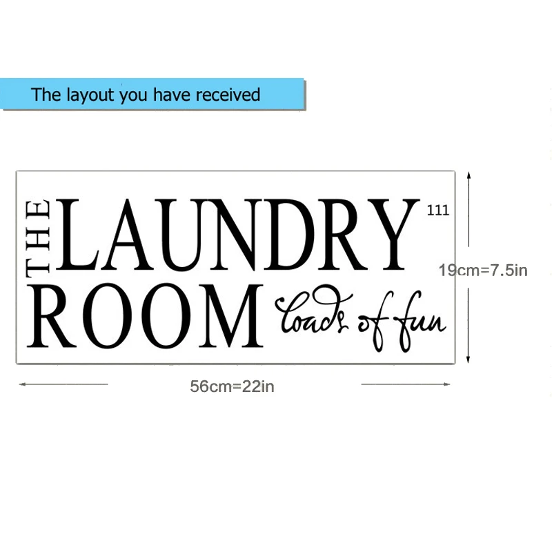 Creative Laundry Room Sticker Home Decor Washing Machine Decorative Art Alphabet Wall Stickers PVC Decoration Wallpaper Poster