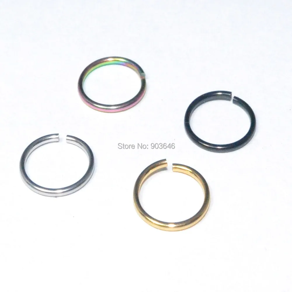 200pcs/lot  Stainless Steel Seankess Open Hoop Nose Tragus Cartilage Hoop Ring Earring Body Piercing