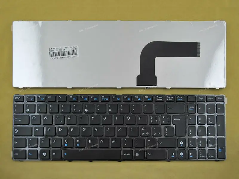 New IT Italian Keyboard For Asus X52 X52F X52J X52JR G53 G53JW B53J Glossy Frame Black