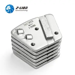 Z-LION PCD Metal Trapezoid Grinding Disc 2 Quarter Round PCD With Sacrificial Diamond Segment Epoxy Removing Floor Scrapers