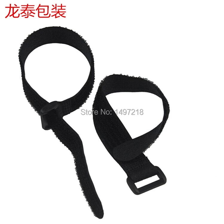 

freeshipping 20pcs/lot 30*400mm magic tape cable tie nylon straps with plastic buckle Hook and Loop Magic Tape