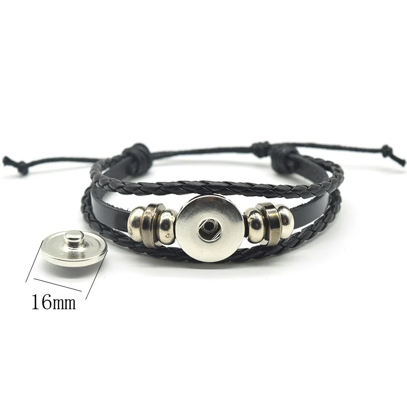 Bracciale in pelle con foto di corvo e lupo nero, bracciale multistrato nero animale a cupola in vetro, regalo per gli amici