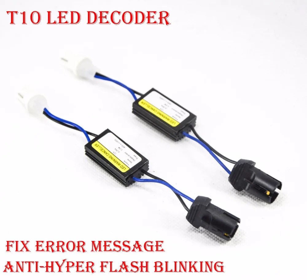 

2PCS/Lot T10 T15 194 W5W 168 921 LED Bulb Canbus Error Free Warning Canceler Decoder Resistor Capacitor Adapter 12V 0.29A 3.2W