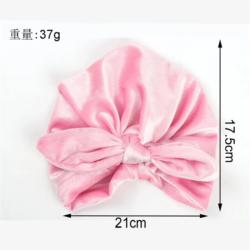 10 Colors Baby Headbands Rubber Ear Velvet Headbands Toddler Winter Warm Baby Turban Beanie Hat Elastic Head Band Headdress