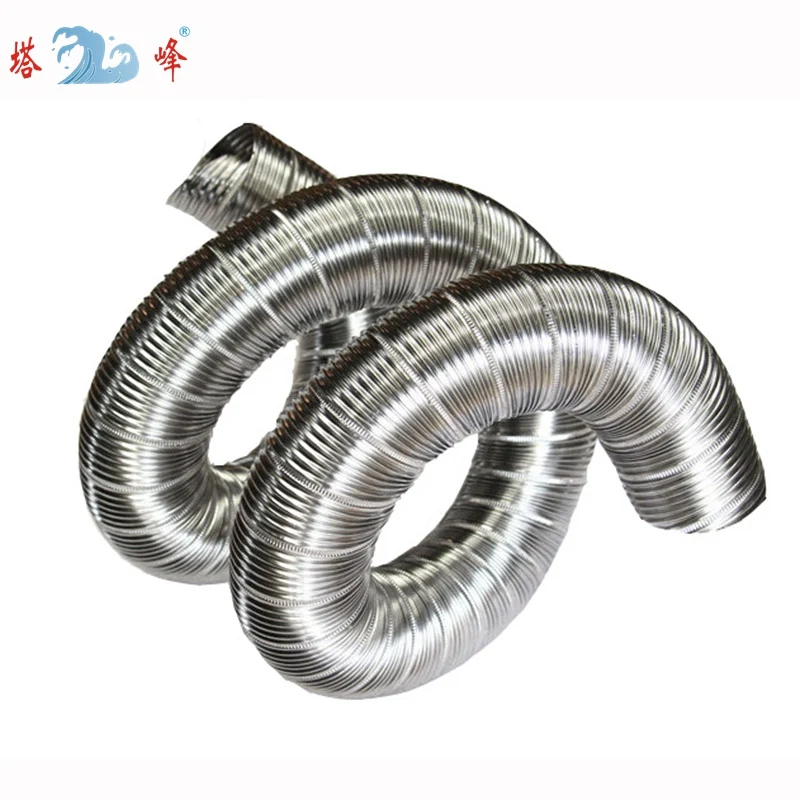 50cm lunghezza 304 condotto in acciaio inossidabile ventilazione fumi aria calda tubo di scarico vapore vari diametro flessibile 32mm-100mm